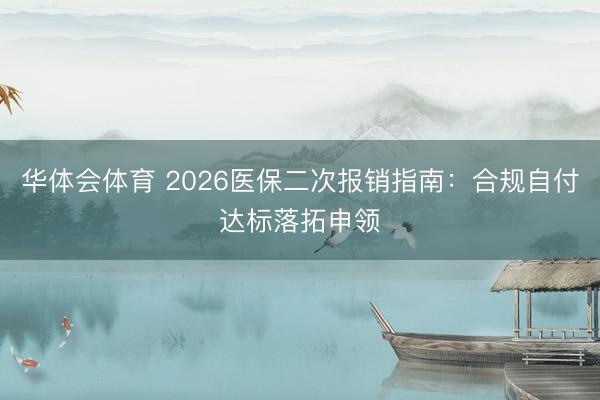 华体会体育 2026医保二次报销指南：合规自付达标落拓申领