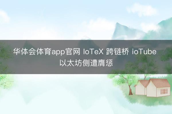 华体会体育app官网 IoTeX 跨链桥 ioTube 以太坊侧遭膺惩