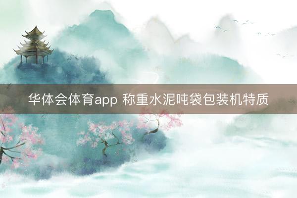 华体会体育app 称重水泥吨袋包装机特质