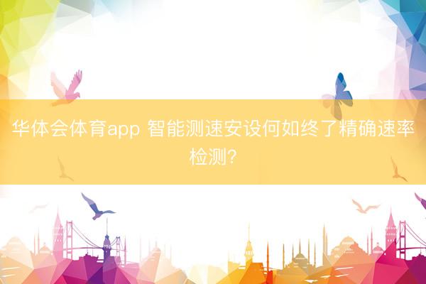 华体会体育app 智能测速安设何如终了精确速率检测？